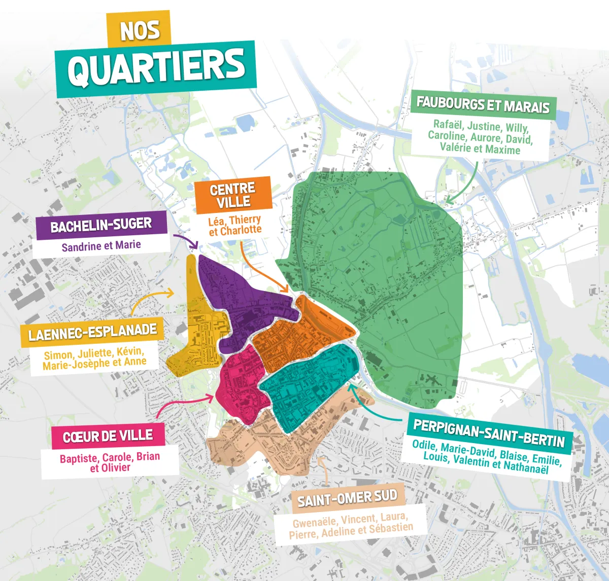 Carte de nos quartiers à Saint-Omer